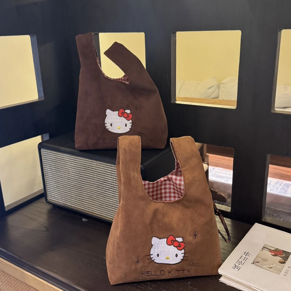 لطيف الكرتون مرحبا كيتي حقيبة يد فاخرة المرأة الجلد المدبوغ حقيبة صغيرة التنقل حقيبة يد Kawaii حقيبة كتف مفردة أنيمي حقيبة يد