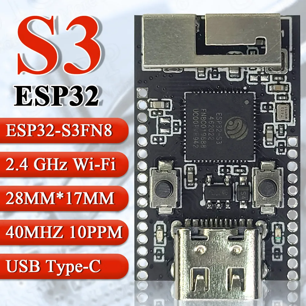 MINI ESP32-S3 Development Board for Arduino 2.4G Wifi BT Module 28Pin Type-C ESP32 S3 Original Chip ESP32-S3FN8 8MB Flash