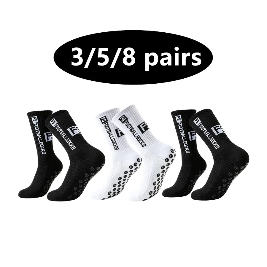 3/5/8pairs men women outdoor walking breathable non slip grip shockproof sole skate soccer basketball cycling tennis socks