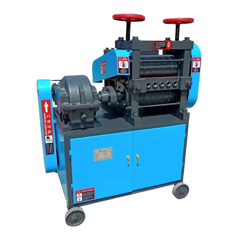 Scrap Rebar Straightening Machine Multi Hole Type For Waste Steel Bar Hoop Iron With Cutting Function Coil Rod Threaded Steel