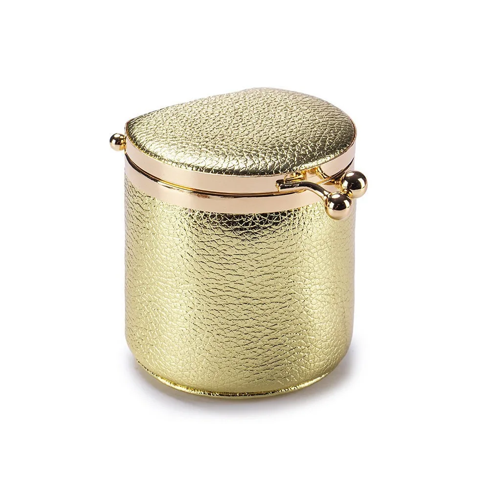 Exquisite Leather Kiss Lock Bag Small Size Luxury Texture Jewelry Pouch Mini Clutch Coin Storage