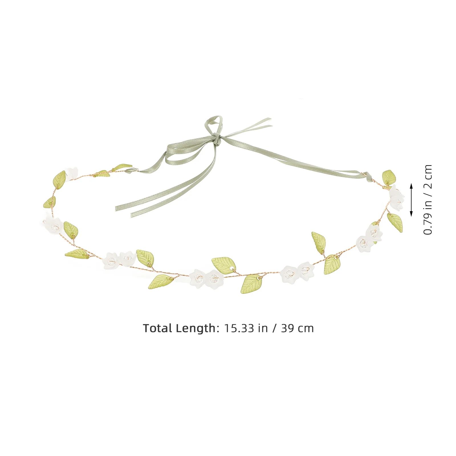 Handmade Lily of Flower Crown Headband Romantic Bridal Hairpiece Wedding Headband for Bride Floral Hair Accessories