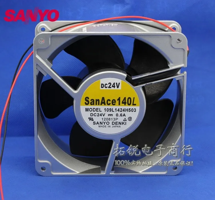 

New and 109L1424H503 14050 14CM 140mm 24V 0.6A Axial cooling fan aluminum frame for SANYO 140*140*50mm