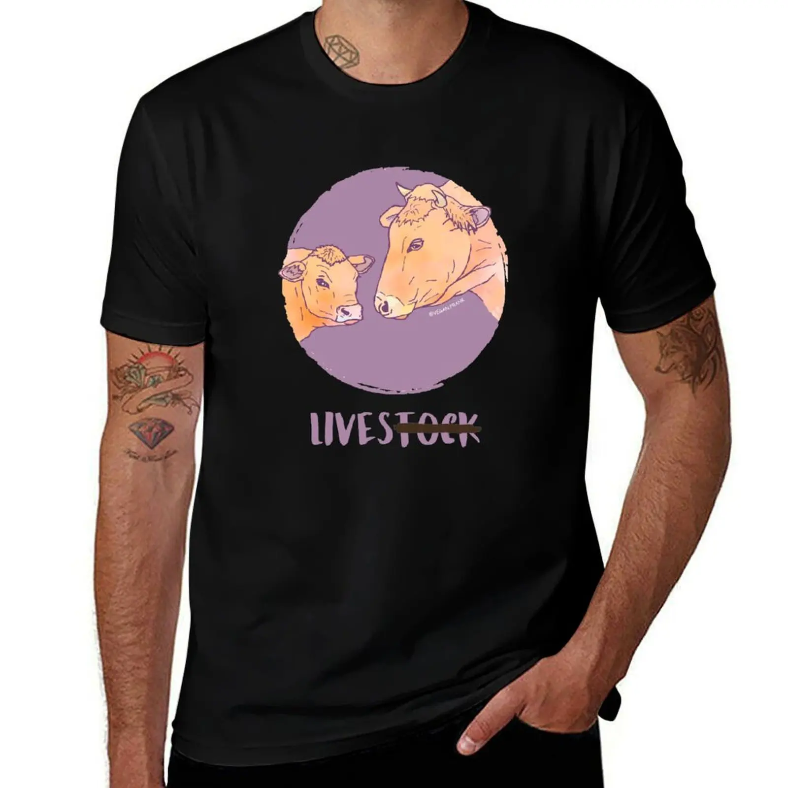 

Lives, not livestock T-Shirt Basic Solid Color Casual Tee Shirt