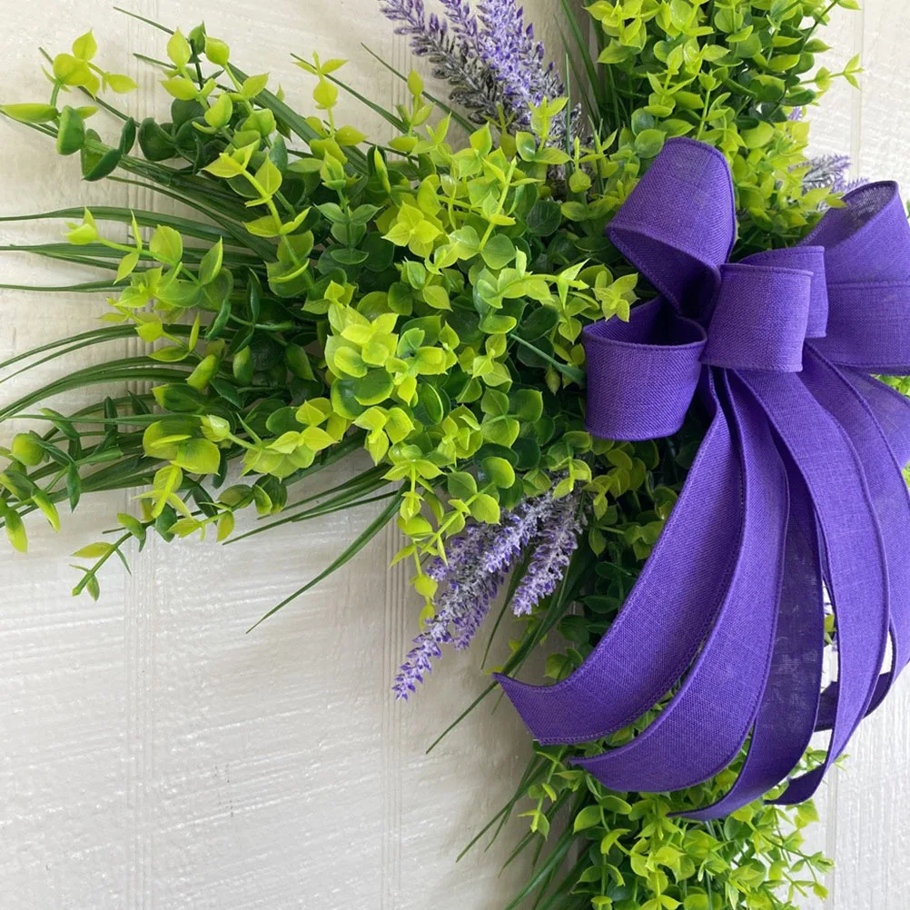 Kreuz-Eukalyptus-Kranz für die Haustür, Osterkränze mit Schleife, Ganzjahreskränze für Heimdekoration, Bauernhaus-Veranda