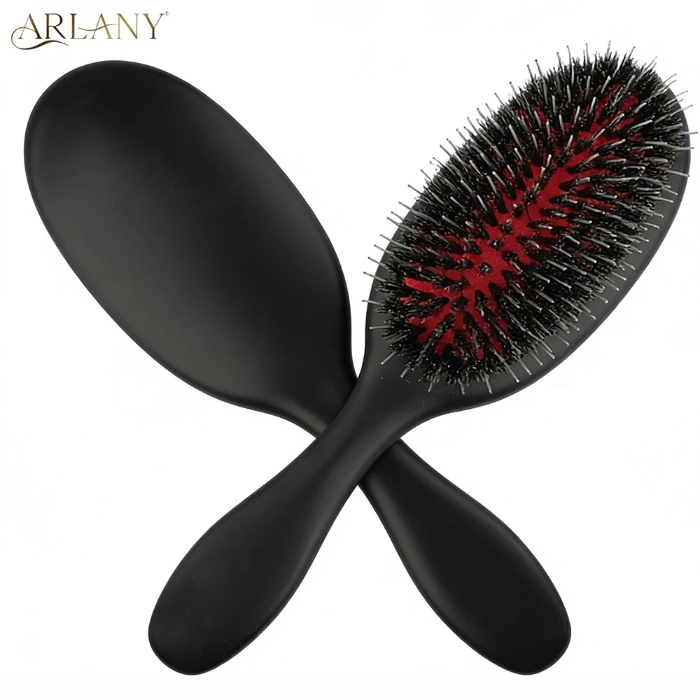 ARLANY Matte Color Boar Bristle Extension Brush with Nylon Hair Brush Cushion Brush Hair Styling Smoothing Detangling