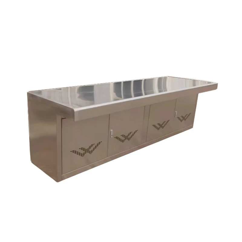Simple thickened stainless steel office centralized control value long table with drawers team table