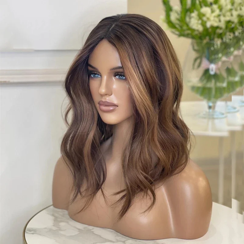 غلويليس بوب 14 بوصة تسليط الضوء على شقراء الجسم موجة 5x5 قاعدة الحرير الشعر البشري اليهودي مع BabyHair HD الدانتيل الشعر الأوروبي قبل قطعها #3