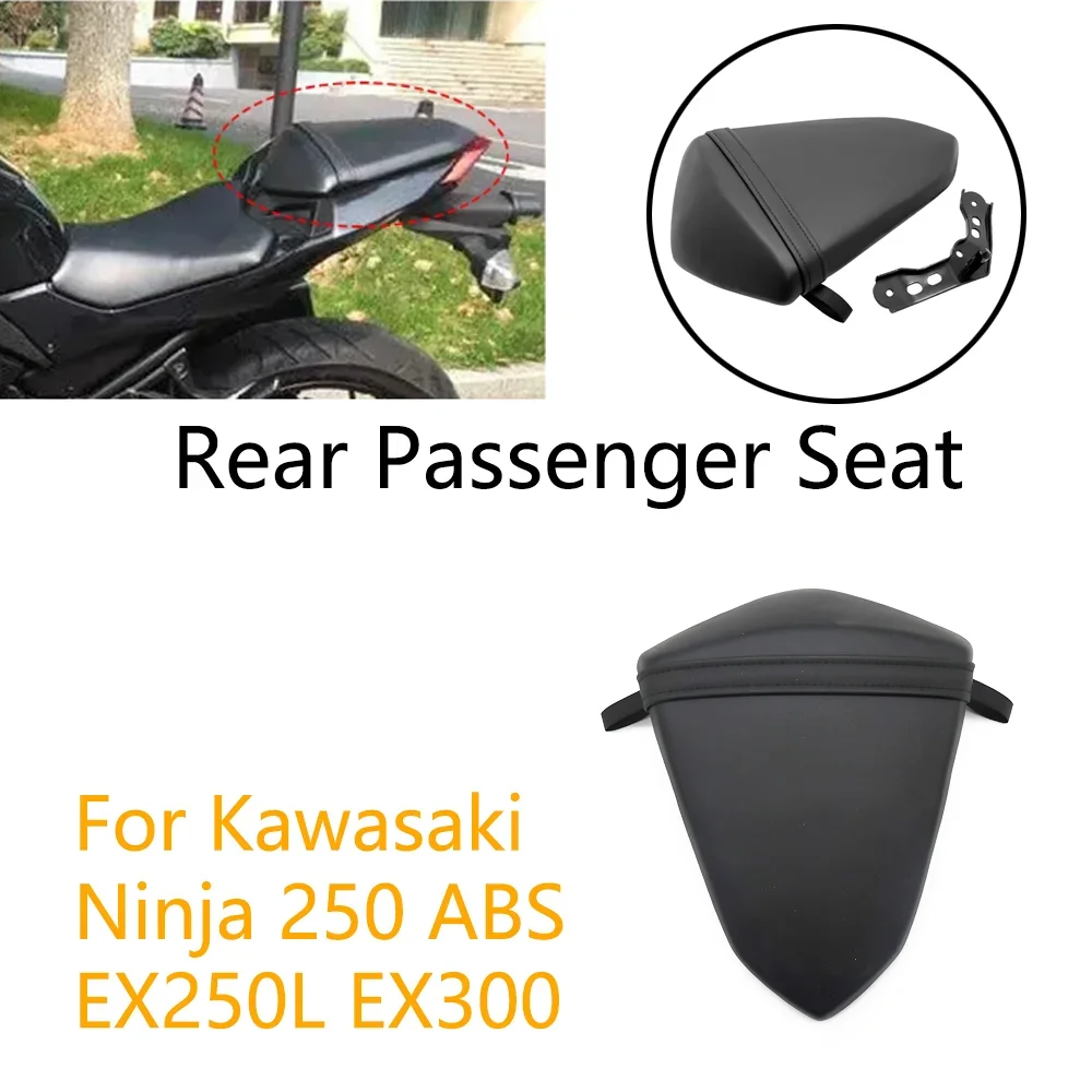 

For Kawasaki Ninja 250 ABS EX250L EX300 EX 250L 300 2013-2015 2016 2017 Motorcycle Black One Piece Rear Passenger Seat Cushion