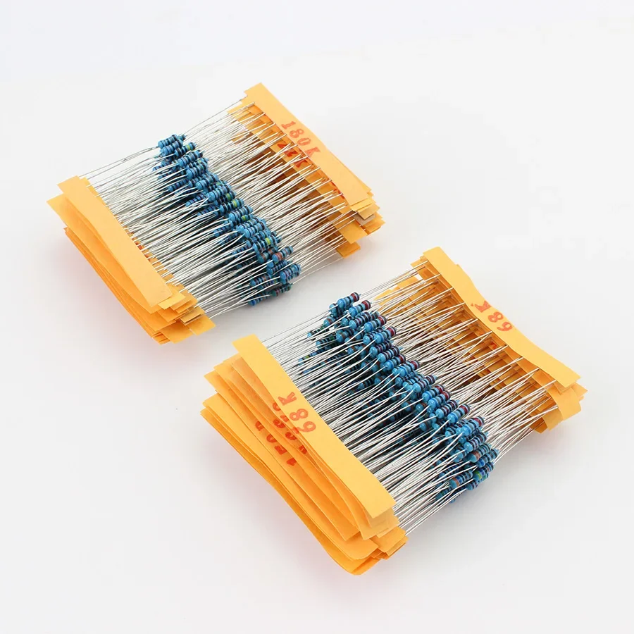 500pcs High Precision 1/4W Metal Film Resistor Diy Set Electronic Kit Box 1% 50 Value*10pcs Set of Resistors Kit 1ohm~10M