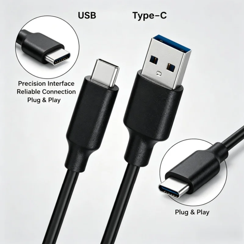 1 Meter USB3.0 to Type-C Cable Pure Copper Fast Charging Data Line for Mobile Phones USB Computers External Hard Drives Transfer