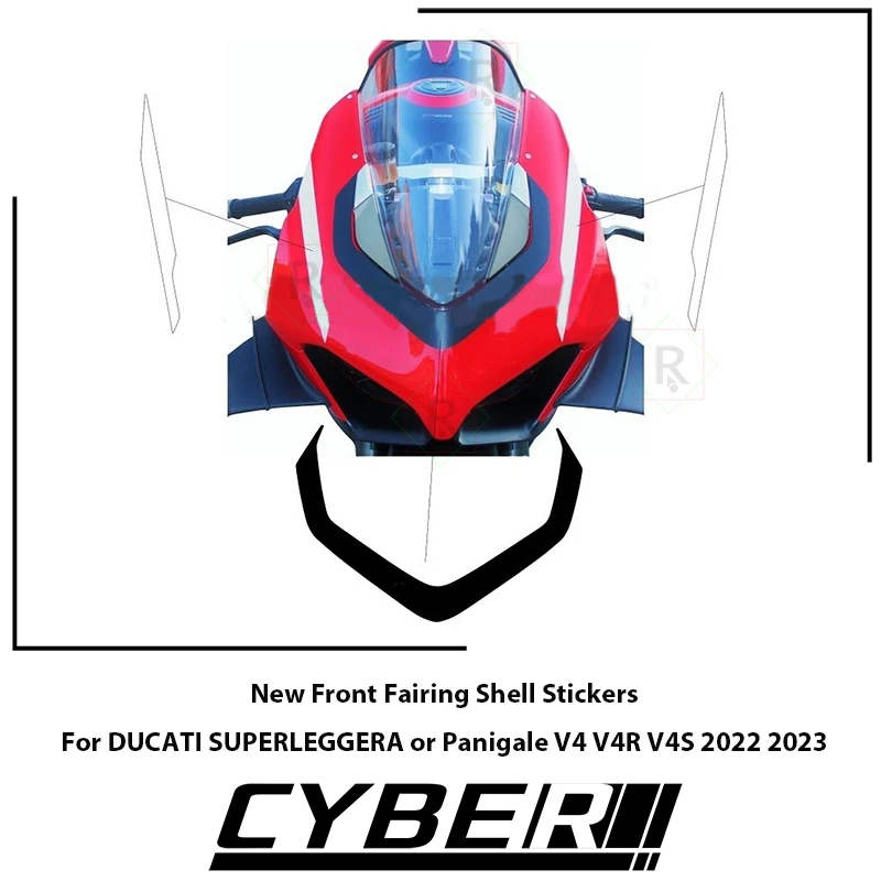 New Front Fairing Shell Stickers For DUCATI SUPERLEGGERA or Panigale V4 V4R V4S 2022 2023