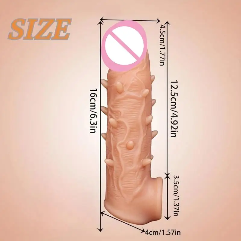 Male Penis Rings Enlargement Cock Sleeve Condoms for Stronger Erection Delay Ejaculation Adult Sex Toys for Men Couple view 5