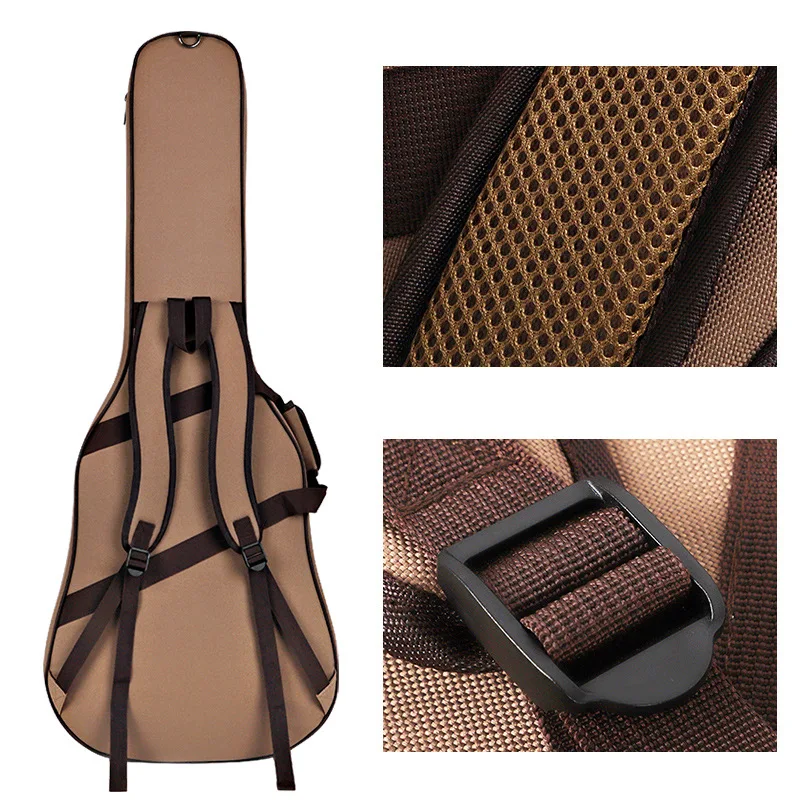 36 41 42  Inches Acoustic Guitar Case Soft Bag Thicken 22mm Khaki Blue Yellow Black 1.4kg Classic Folk Guitarra Accessories Gig