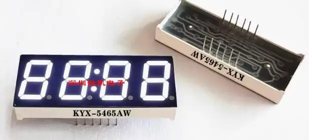 50PCS x 0.56 inches White With Clock Common Anode 4 Digital Tube 5465BW LED Display Module