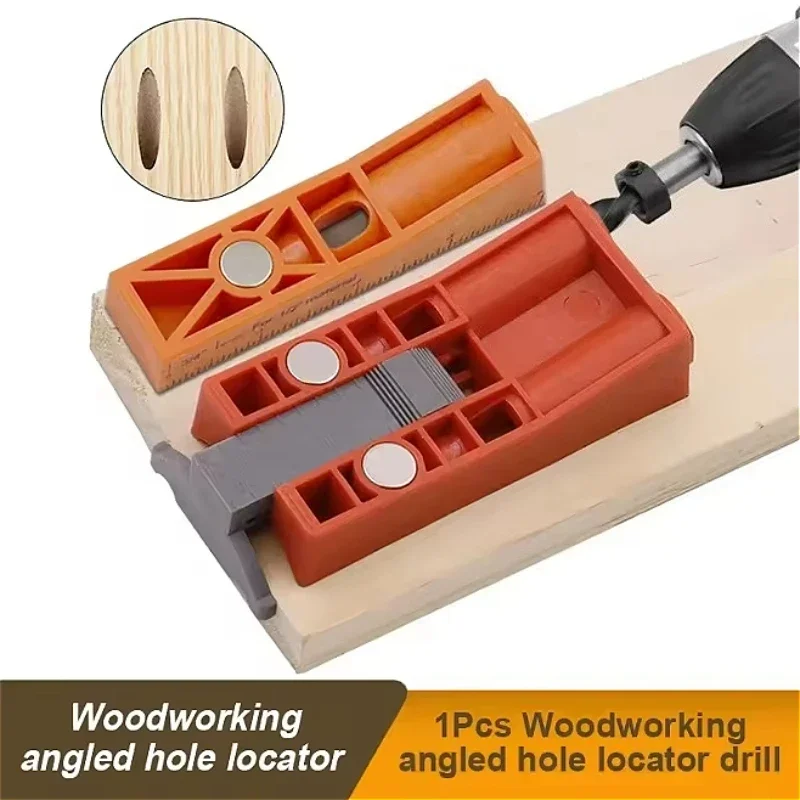 

1Pcs New Woodworking Angled Hole Locator Drill Guide Hole Fixture Drill Guide Hole Locator With Hole Positioning Accessories