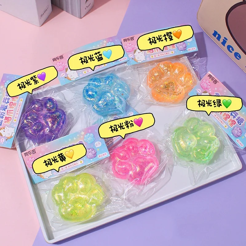 Taba-juguetes blandos con forma de pata de gato, Squishies Kawaii, juguetes sensoriales Mochi, Taba, juguetes blandos hechos a mano para aliviar el estrés, recuerdos de fiesta
