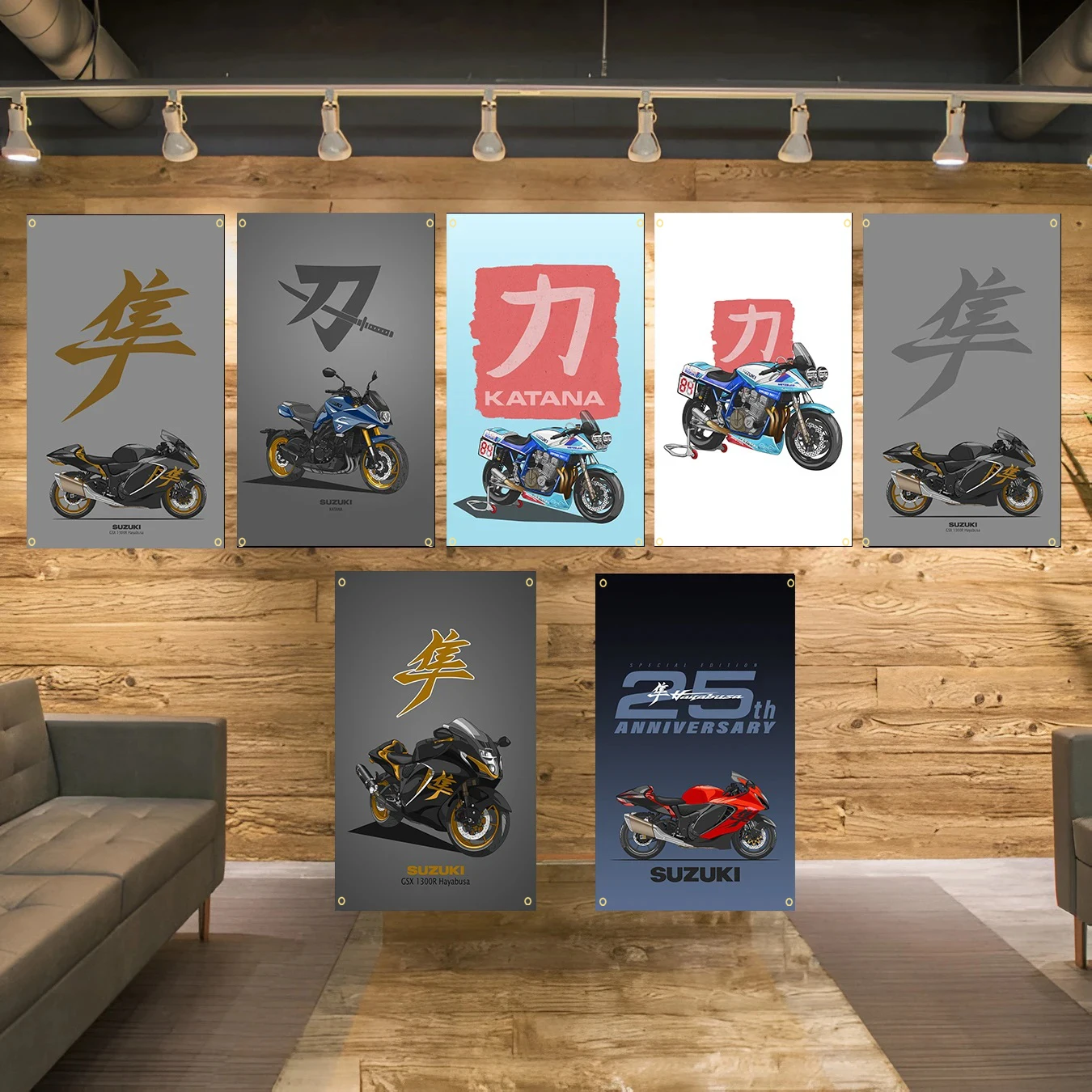 

90x150cm 3X5FT Suzukis Motorcycle Racing Flag Polyester Printed Banner For Decor