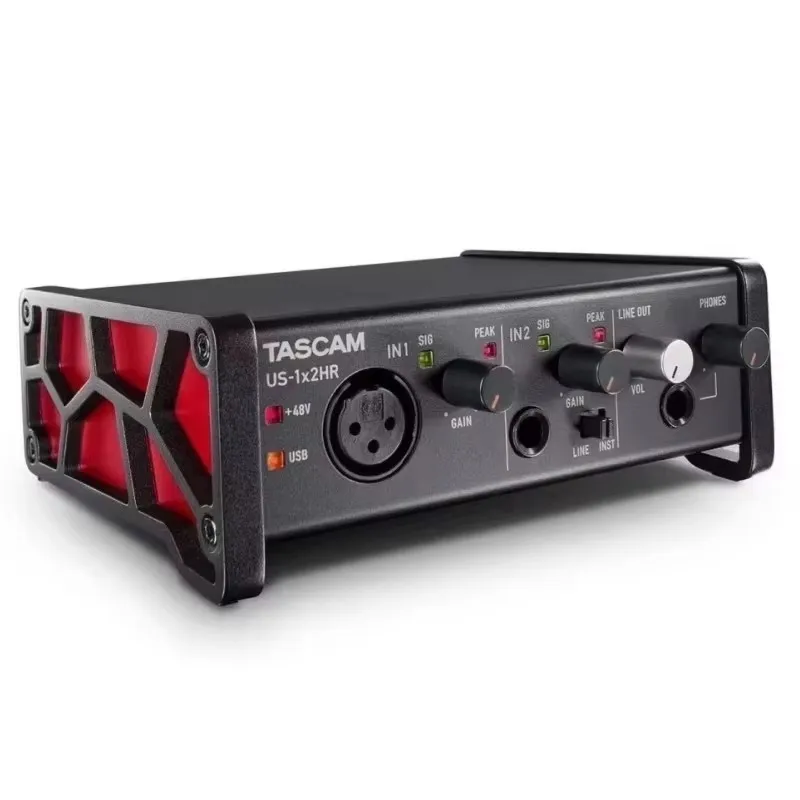 TASCAM US-1X2 HR 2 in/2 out USB audio interface HD Cell Phone PC Live USB Sound Card Outdoor Live US-1X2HR