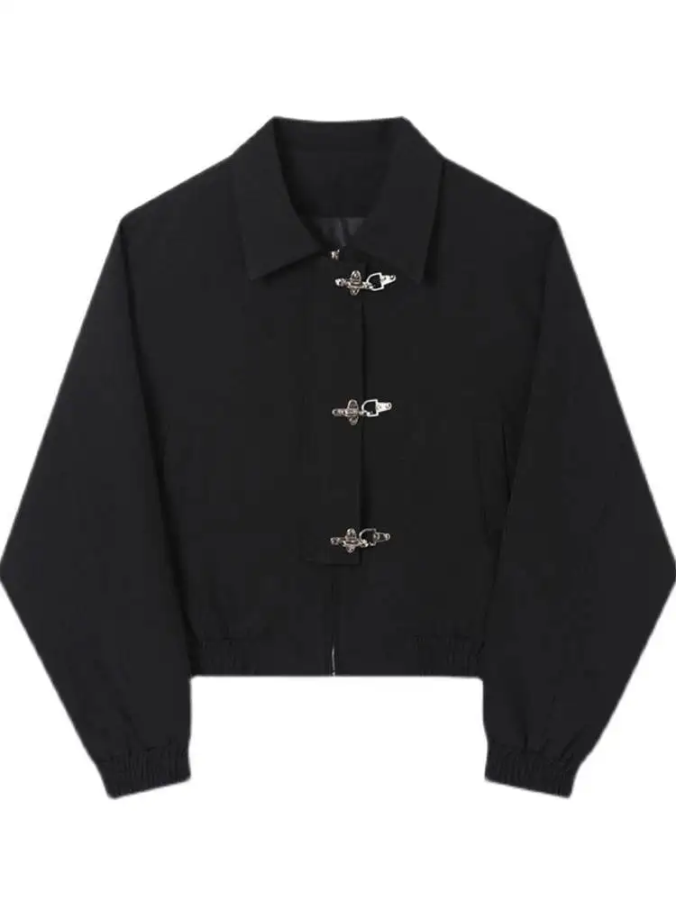 

k Contrast Color Blo Men's Jaet ort Sle Metal Bule Design Korean Version Youthful Polyester Spring Autumn Outerwear