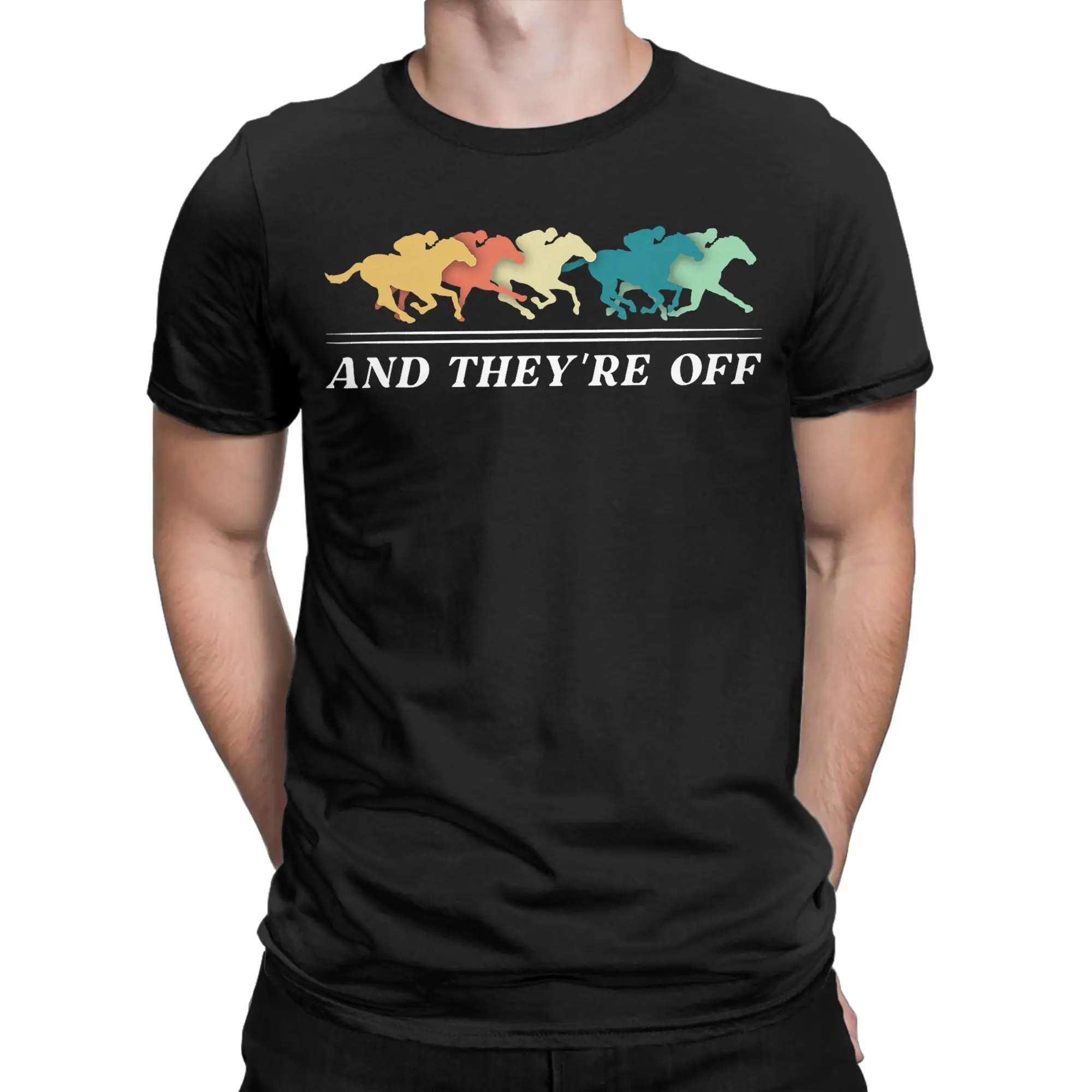 Funny Horse Racing Jockey Racer Derby Rider Track Races T Shirts Short Sleeve Y2K Casual Tshirt Summer Oversized Clothes
