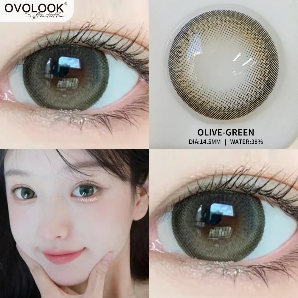 OVOLOOK-1 Pair Beauty 10 Colors Contact Lenses for Eyes Natural Pupil Color Lens Eyes for Myopia Free Shipping Half A Year Use