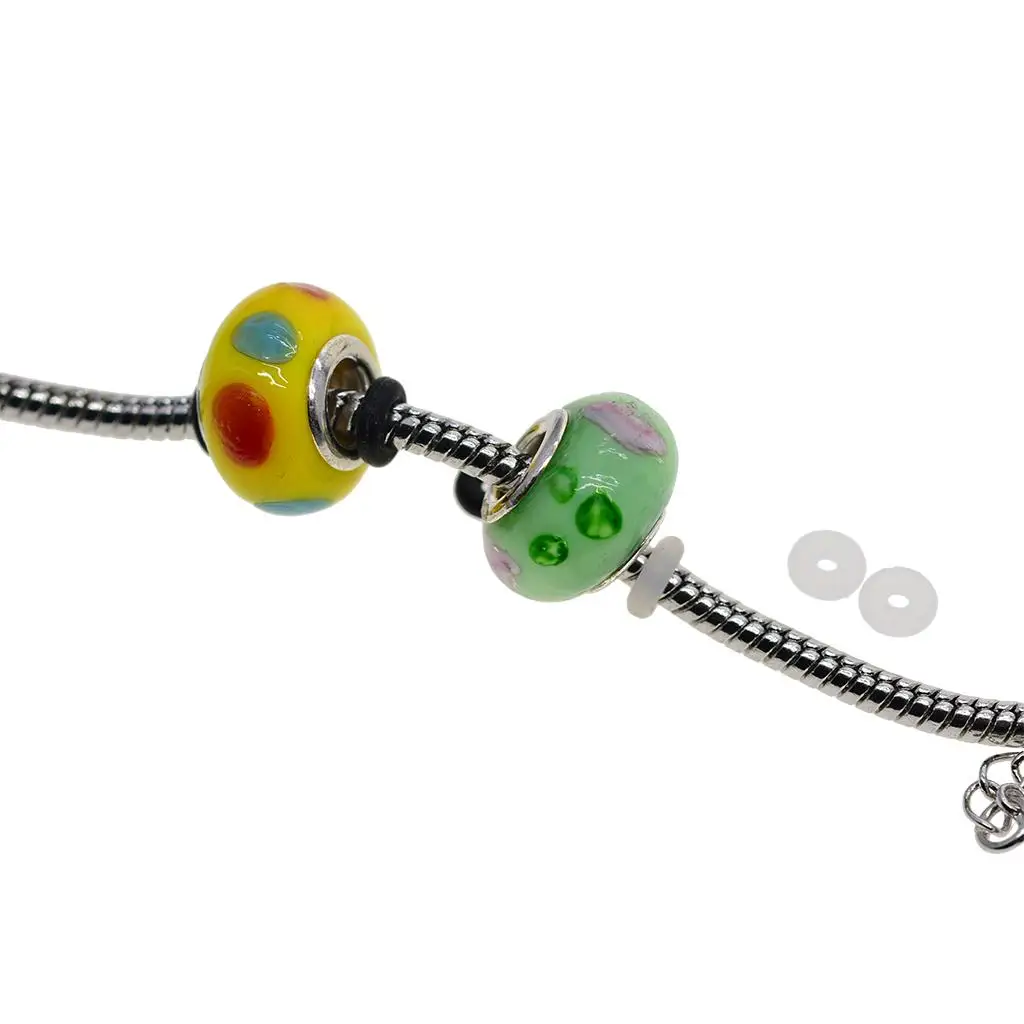 High Quality Silicone Rubber Stopper Rings Loose Spacer Beads for Beads to Make Bracelets DIY