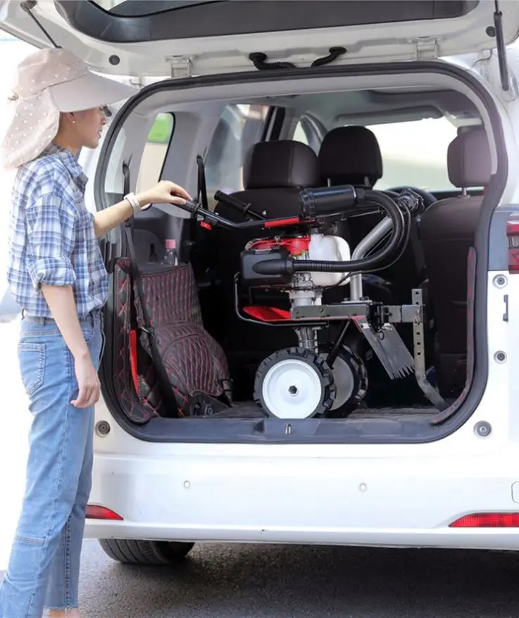 Handle Four Stroke Mini Rotary Tiller & Cultivator for Agriculture & Garden Made of Durable Plastic