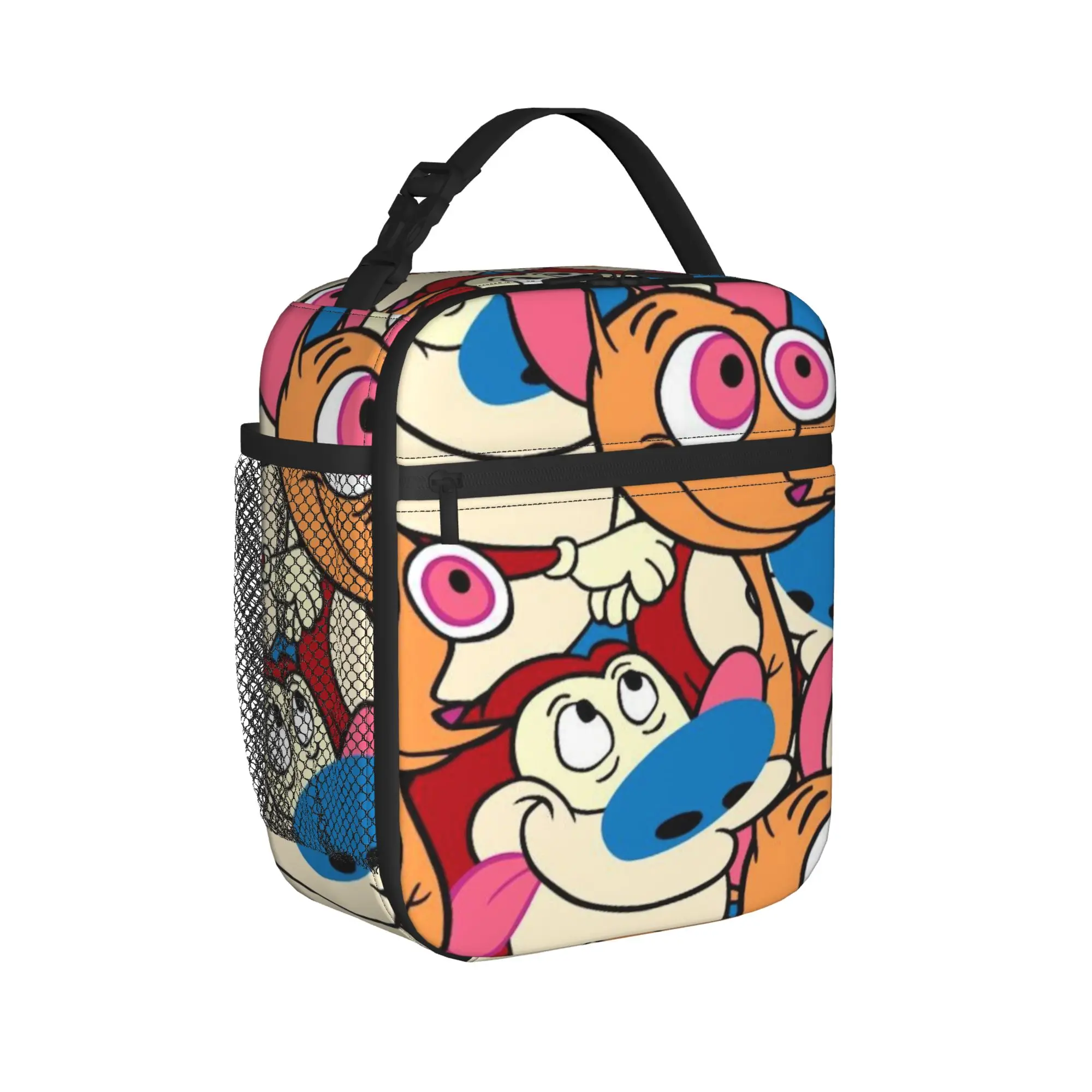 Duo Rucksack Ren & Stimpy  Thermal Insulated Lunch Bag for Travel  Reusable Food Bag Container Cooler Thermal Lunch Boxes