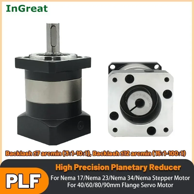 YUNDUAN Planetary Gearbox Step-down Gearbox Motor Reducer for Nema17 Nema23 Nema34 Stepper Motor 40/60/80/90 400W 750W Servo