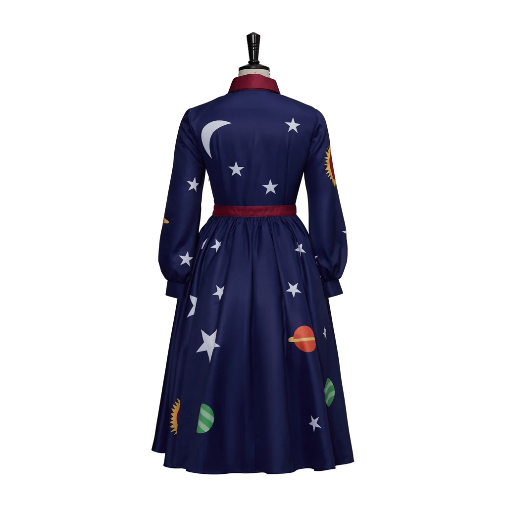 Magic School Bus Ms.Frizzle Costume Cosplay Spazio Galassia delle Donne Vestito Fantasia Pianeti Stampato Tuta Halloween Astronauta Cos