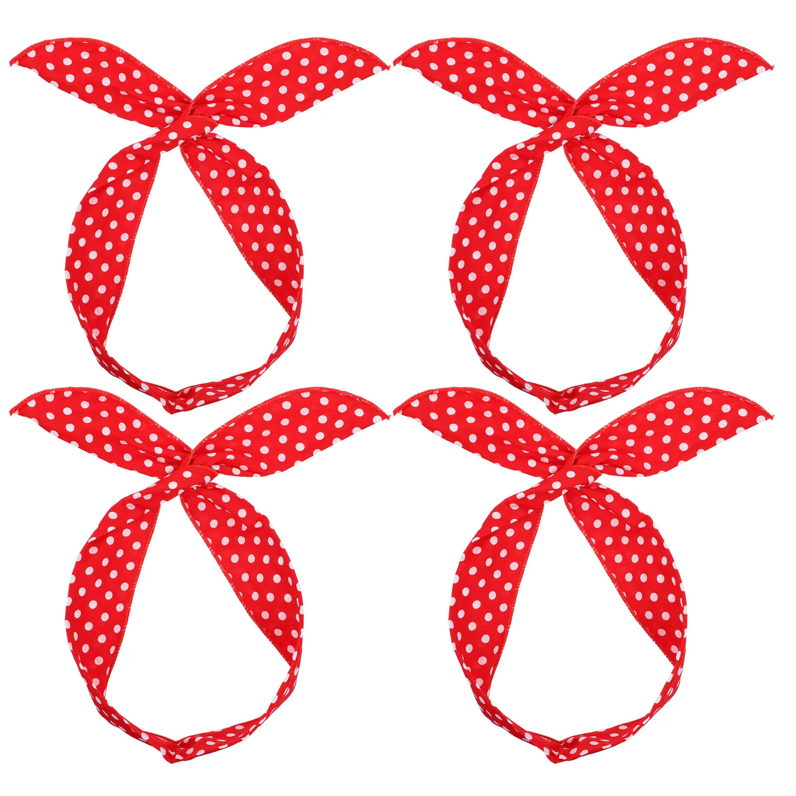 

4Pcs Polka Dot Headband Women Elegant Cute Hair Wrap for Comfortable Lightweight Stay in Place All Day Hair Hoop