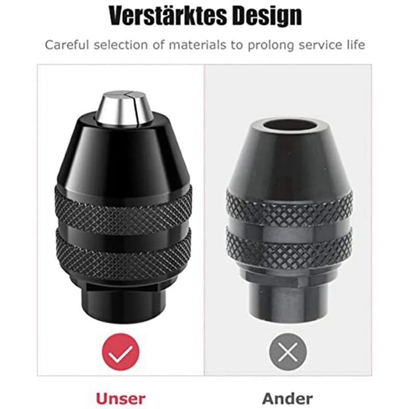 퀵 체인지 어댑터 퀵 체인지 로터리 드릴 너트 도구 키트, 드릴 척 도구 교체용 황동