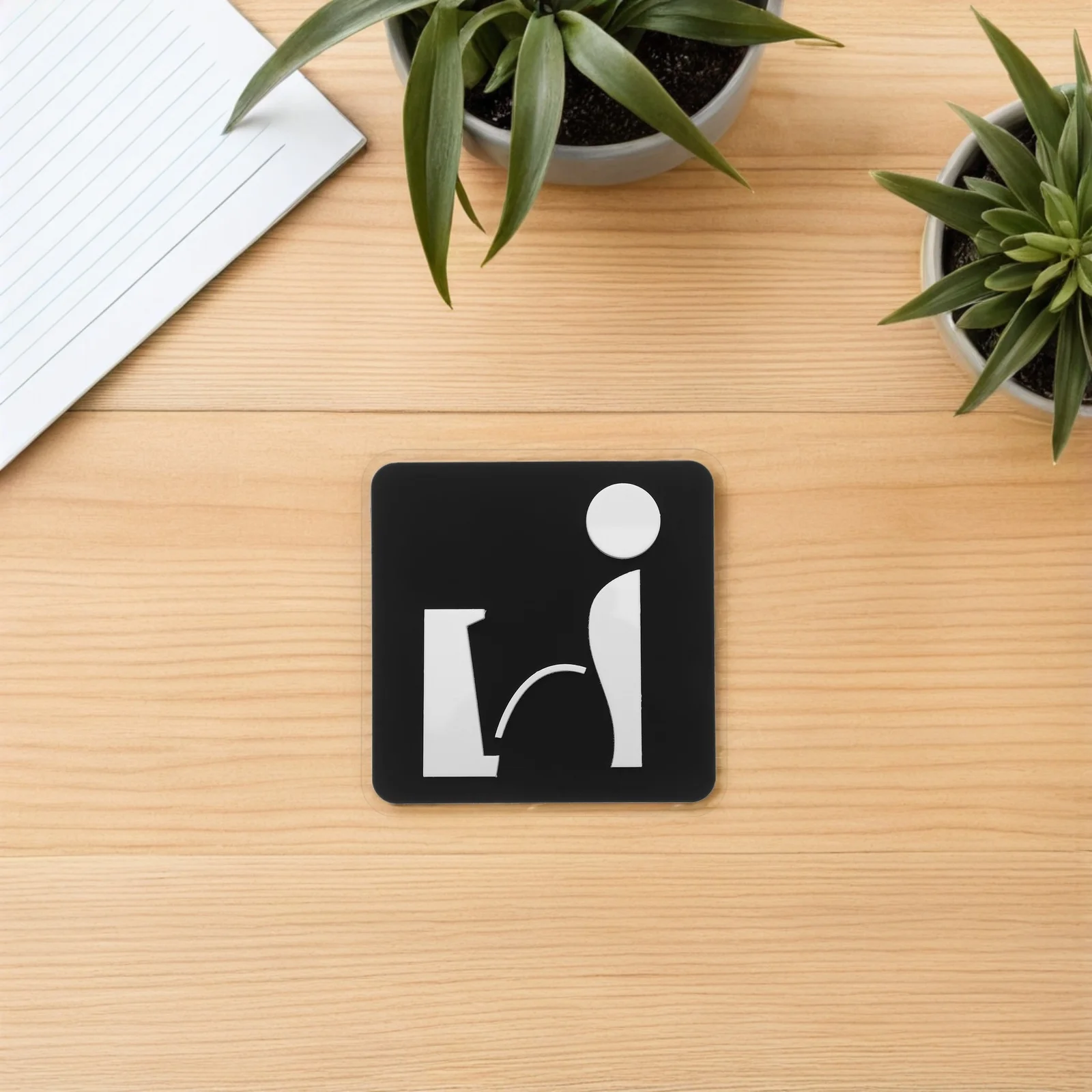 

Self Adhesive Acrylic Bathroom Door Sign Men Toilet Wall Art Wc Urinal Sign Modern Decoration Office Restaurant Hotel