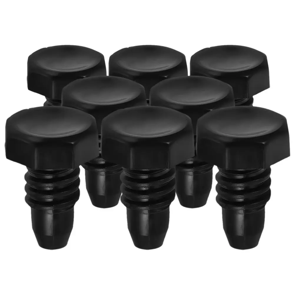 

8Pcs Snooker Cue End Protectors Black Plastic 2.2x1.5cm Pool Cue Tail Covers Replacement Billiard Rod Protection Parts