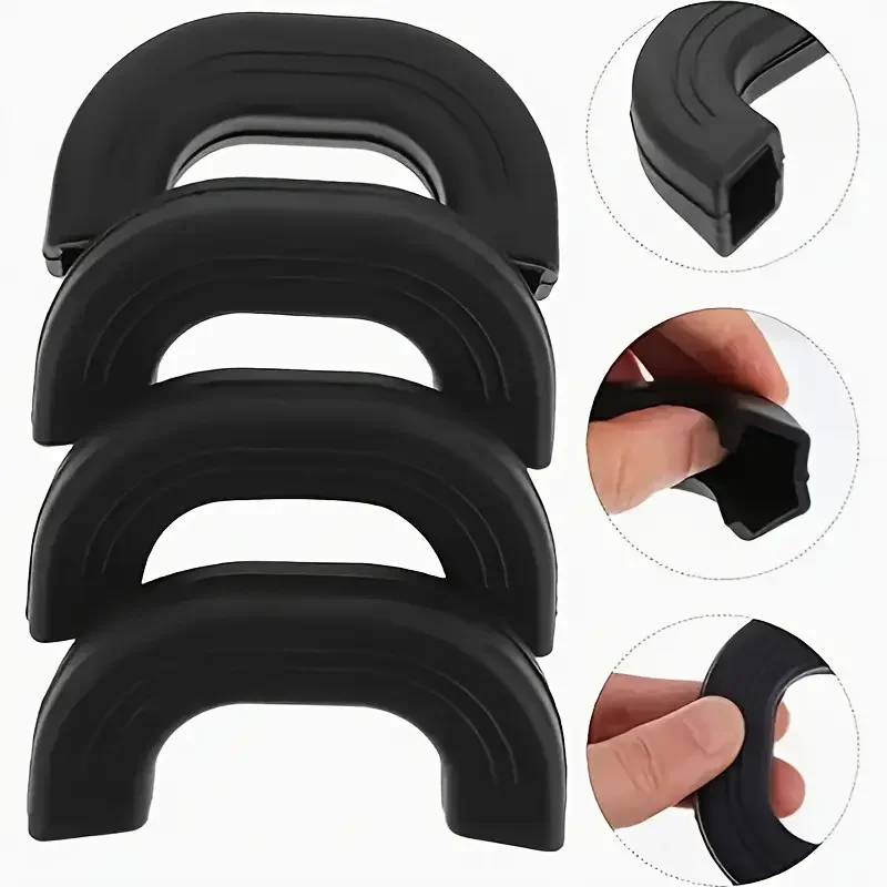 4pcs Silicone Heat-Resistant Handle Protectors Heat-Resistant Pot Rack Covers Cast Iron Skillets Frying Pans And Saucepans