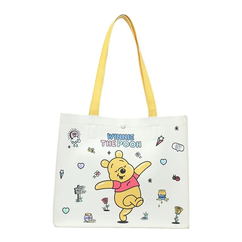 Disney Winnie The Pooh Bolsas de lona para mulheres, bolsas de grande capacidade, bolsa de ombro kawaii, anime, carteira fofa