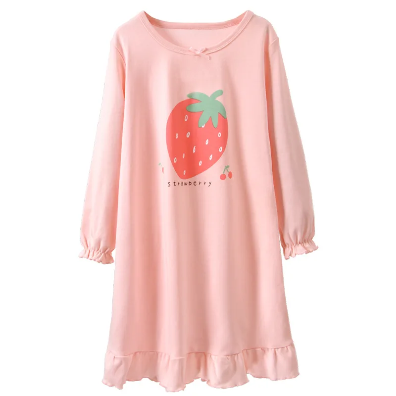 new delivery children clothes baby spring autumn long sleeve pajama Nightdress  cotton home clothes 110-170