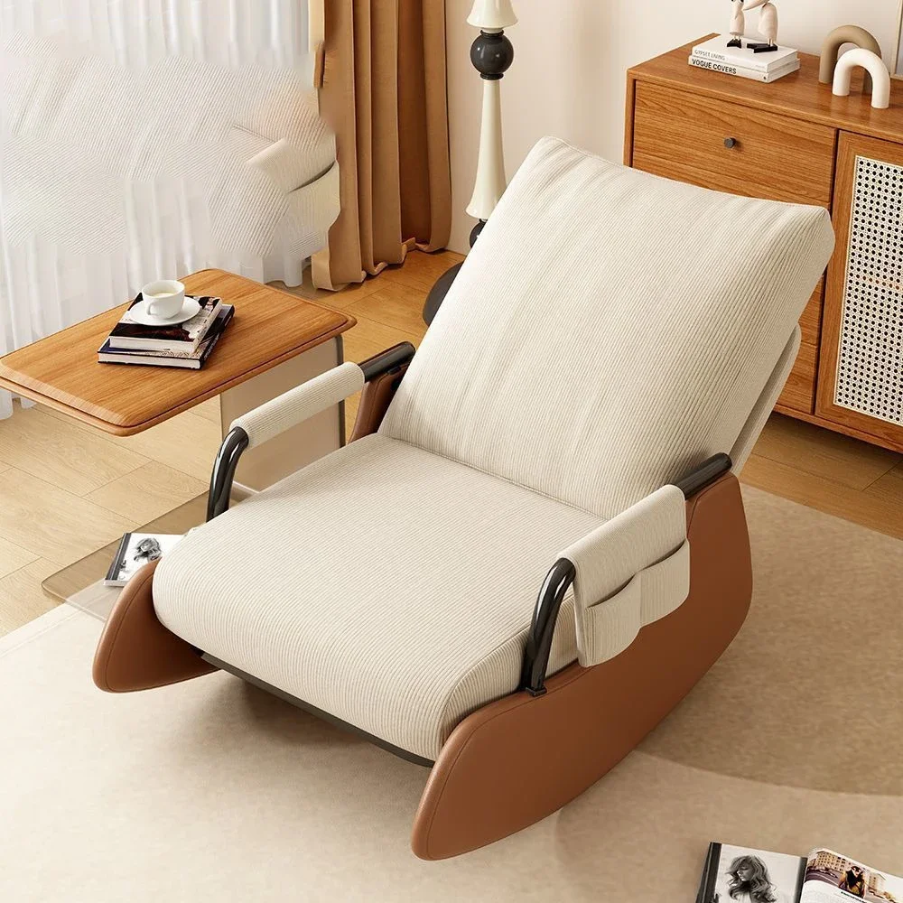 Factory Direct 2026 Single Lunch Break Rocking Chair Sofa Leisure Sofa Indoor Balcony Household Chair Can Sit or Lie Down Living