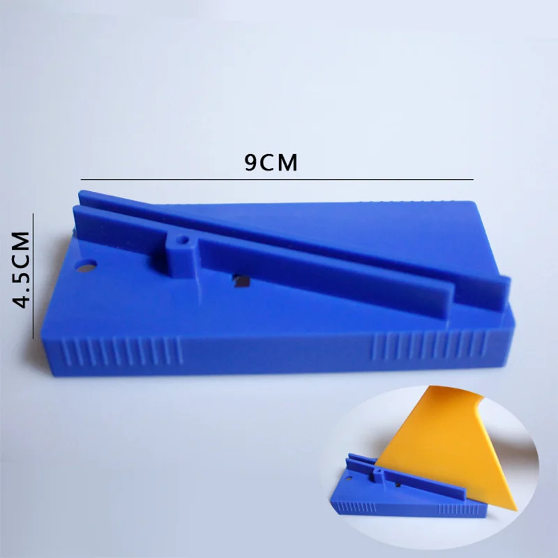 Car Wrap Plastic Squeegee Trimmer Hard Card Scraper Sharpening Tool Skiving Knife Cutter Window Tinting Tool Skiving Sharpener