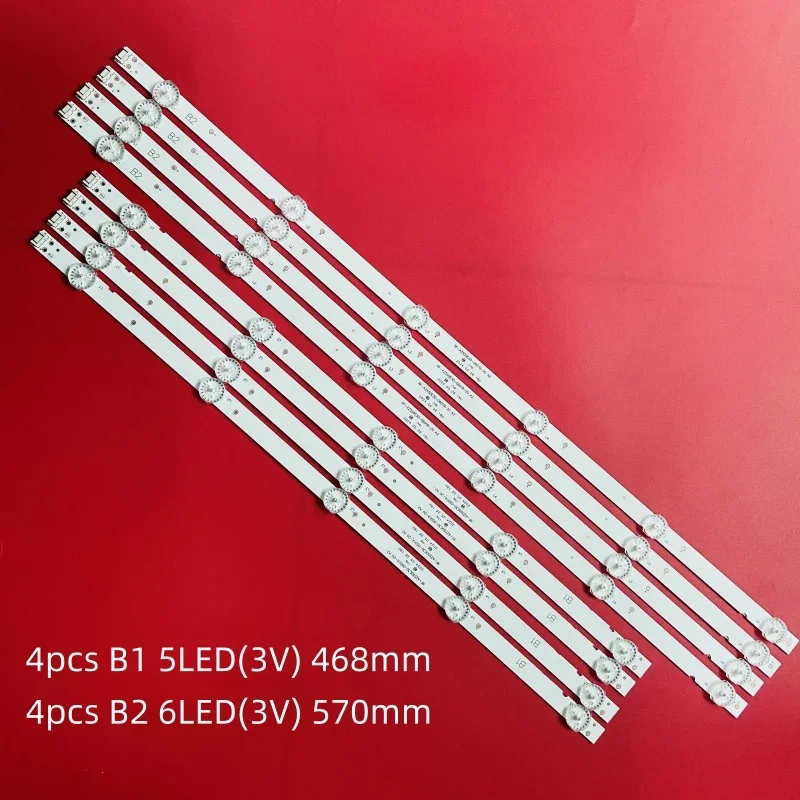 100% New 8pcs/Kit LED strips for LG 55 TV 55UJ6200 55UJ620 LC550EGJ(SK)(A4) RF-AZ550E30-0501A-20 RF-AZ550E30-0601B-20