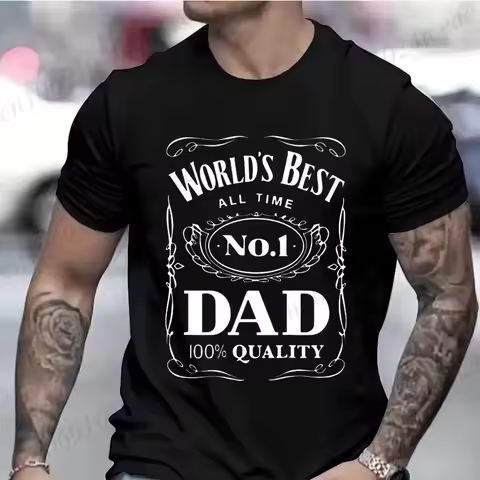 Novelty Awesome World´s Best Dad Daddy Father T Shirts Streetwear Short Sleeve Summer Fashion T-shirt Mens Shirts Birthday Gifts