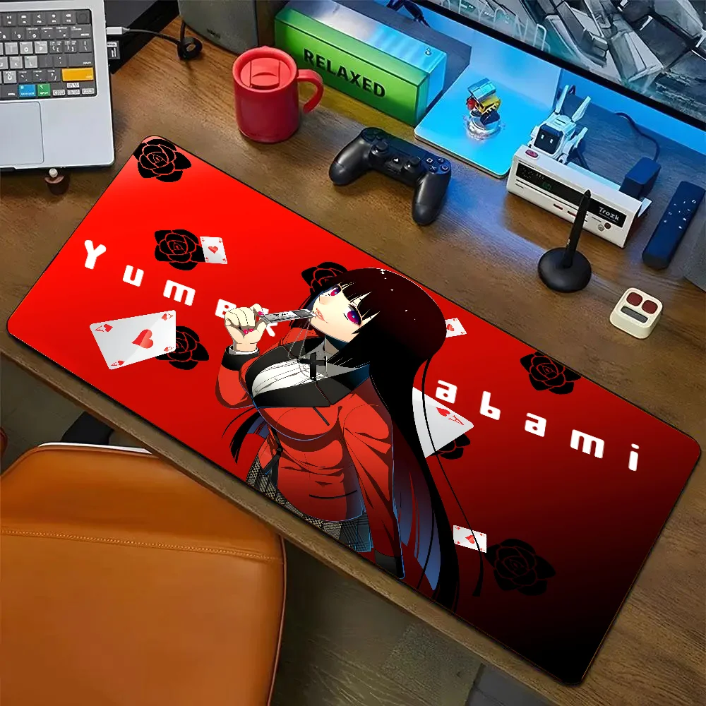 Kakegurui jaami Yumeko alas meja Mousepad gadis Anime dengan bantalan Aksesori Gaming Prime bantalan Keyboard XXL matras bantalan