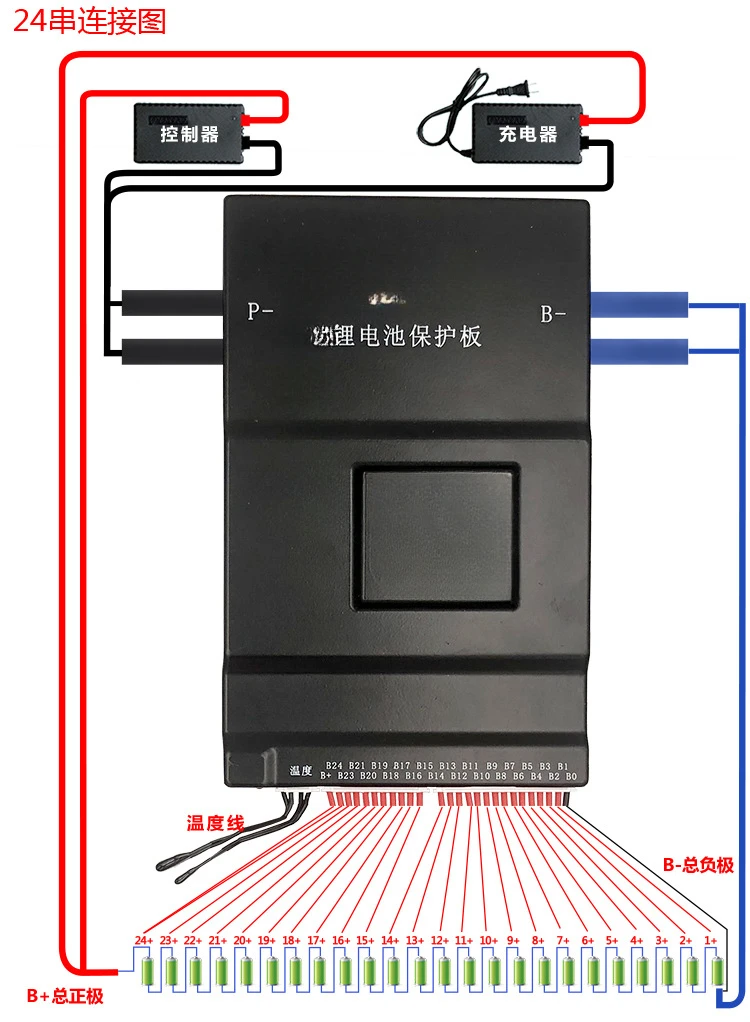 Suitable for JKBMS extreme air protection 8-24 series 2A150A electric tricycle 60V/72V lithium battery protection board