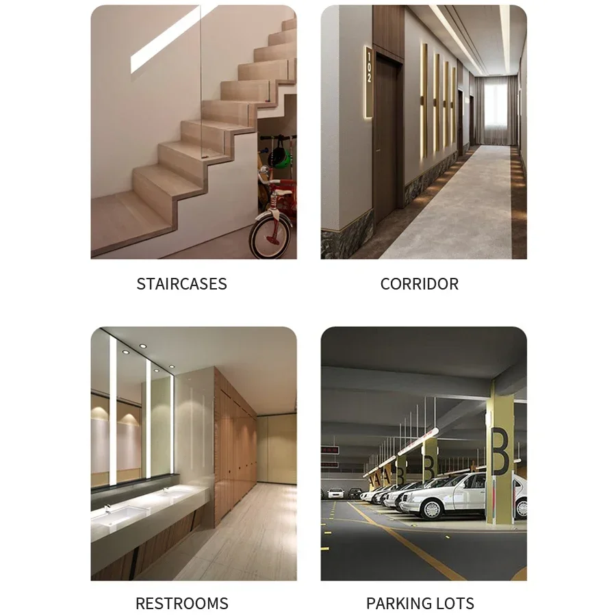 Embedded PIR Sensor Switch AC/DC 24-265V Human Body Infrared Detector 360° Degree Adjustable LED Light Control Sensor Switches