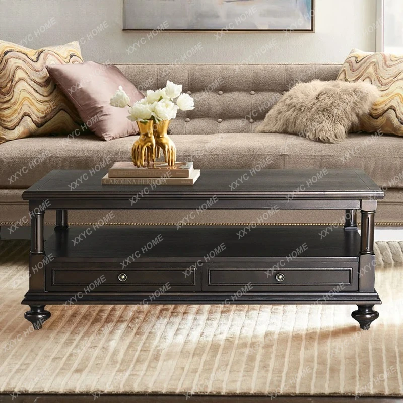 

Стильный кофейный столик из массива дерева для гостиной, современный, минималистичный, для небольшой квартиры