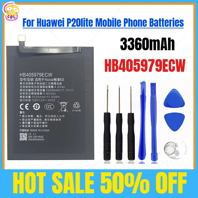 

3360mAh HB405979ECW for Huawei P20lite Mobile Phone Batteries