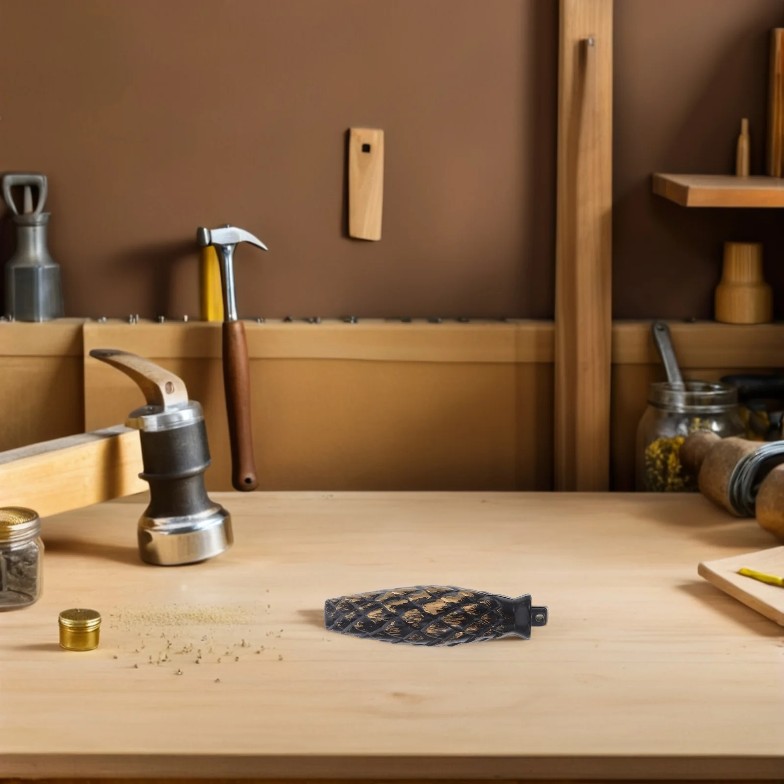 

2Pcs Quartz Wall Clock Pendulum Pine Cone Shaped Replacement Decorative Plastic Clock Mechanism Accessories