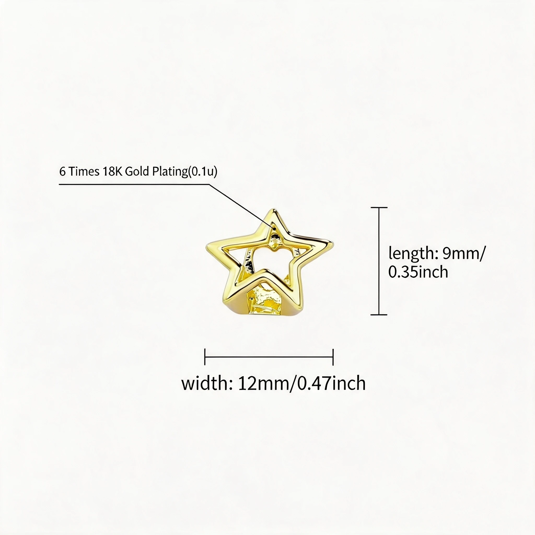 4Pcs Gold Plated Grillz Set Hip Hop Rapper Accessories Hollow Star Open Face Single Tooth Jewelry for Men & Women image 6