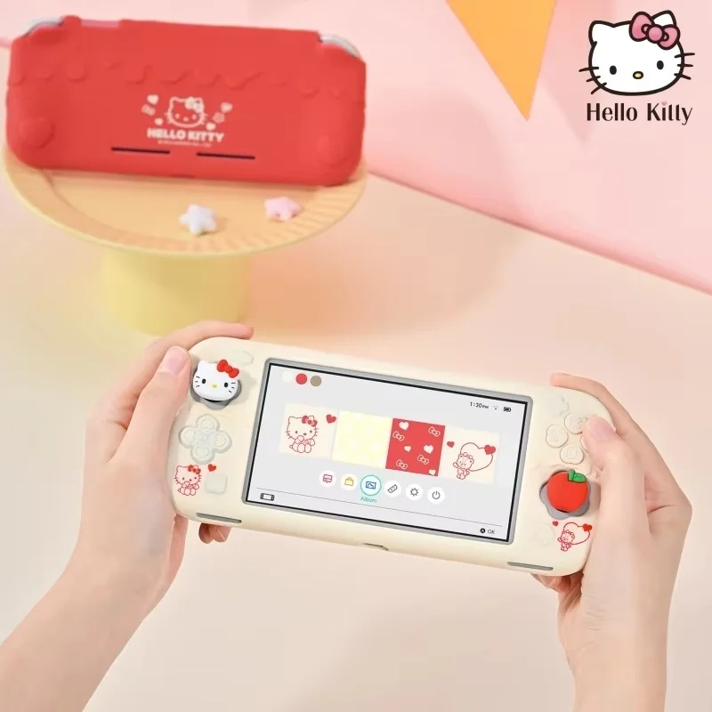 in stock Switch Lite Silicone Protective Shell Cinnamoroll Kuromi Hello Kitty Kawaii Cartoon Gamepad AntiFall Digital Peripheral